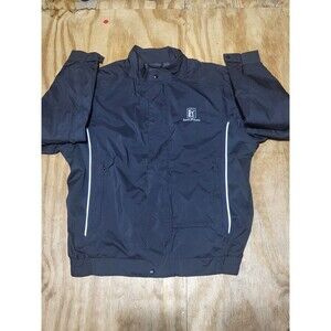 FOOTJOY DRYJOYS Full ZIP Golf RAIN  JACKET  BLACK  MEDIUM TPC Logo @G9